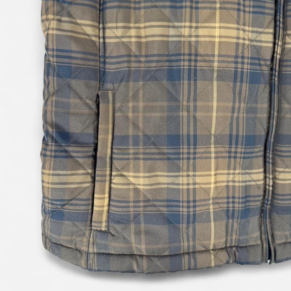 Ralph Lauren vintage plaid vest Size XL Black Yellow Quilted - Picture 5 of 7